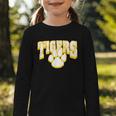 Tigers School Spirit Back To School Y Graphic Toddler Long Sleeve Tee