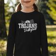 Trojan Volleyball Back To School Spirit Graphic Toddler Long Sleeve Tee