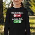 Vacation Mode Off School Mode On Back To School Switch Graphic Toddler Long Sleeve Tee Vacation Mode Off School Mode On Back To School Switch Graphic Toddler Long Sleeve Tee