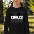 Vintage Eagles High School Go Eagles Pride Back To School Graphic Toddler Long Sleeve Tee