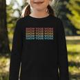 Vintage Retro Back To School Shirt Show Your Work Graphic Toddler Long Sleeve Tee