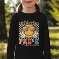 Watch Out Pre-K Grade Here I Come Back To School Pre-K Smile Graphic Toddler Long Sleeve Tee