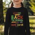 Welcome Back To School Kinder Garten First Day Of School Kid Graphic Toddler Long Sleeve Tee