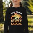 Wild About First Grade Zoo Animals Back To School Safari Graphic Toddler Long Sleeve Tee Wild About First Grade Zoo Animals Back To School Safari Graphic Toddler Long Sleeve Tee