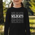 Wildcats School Spirit Team Back To School Graphic Toddler Long Sleeve Tee