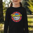 Wonder Lunch Lady Super Woman Power Superhero Back To School Graphic Toddler Long Sleeve Tee