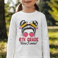6th Grade Here I Come Messy Bun Hair Back To School Girls Graphic Toddler Long Sleeve Tee 6th Grade Here I Come Messy Bun Hair Back To School Girls Graphic Toddler Long Sleeve Tee