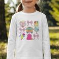 Back To School Coquette School Bus Pencil Graphic Toddler Long Sleeve Tee