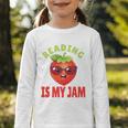 Back To School Reading Is My Jam School Librarian Premium Tri-Blend Graphic Toddler Long Sleeve Tee