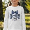 Bulldogs Mascot Team Spirit Sports Fan Back To School Graphic Toddler Long Sleeve Tee Bulldogs Mascot Team Spirit Sports Fan Back To School Graphic Toddler Long Sleeve Tee