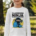 Classroom Ninja Academics In Disguise Back To School Student Graphic Toddler Long Sleeve Tee