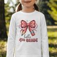 Coquette 4th Grade First Day Of Back To School Girls Outfits Graphic Toddler Long Sleeve Tee