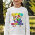 Crush Kindergarten Dabbing Unicorn Back To School Girls Performance Graphic Toddler Long Sleeve Tee