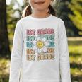 Groovy 1st Grade Back To School First Day Of First Grade Graphic Toddler Long Sleeve Tee