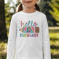 Hello Fourth Grade Tie Dye Pencil Back To School 4th Grade Graphic Toddler Long Sleeve Tee