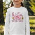 Hello Second Grade Pencil Tie Dye Coquette Back To School Graphic Toddler Long Sleeve Tee