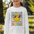 Kindergarten Dude First Day Of Kindergarten Back To School Graphic Toddler Long Sleeve Tee
