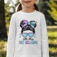 Little Miss 1st Grade Messy Bun Back To School Girls Kids Graphic Toddler Long Sleeve Tee Little Miss 1st Grade Messy Bun Back To School Girls Kids Graphic Toddler Long Sleeve Tee