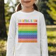 Numbers Learning Cute Numbers 0-100 Back To School Counting Graphic Toddler Long Sleeve Tee