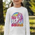 Pre-K Squad Flossing Unicorn Back To School Girls Premium Tri-Blend Graphic Toddler Long Sleeve Tee