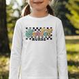 Retro Checkered School Nurse Squad Back To School Graduation Graphic Toddler Long Sleeve Tee Retro Checkered School Nurse Squad Back To School Graduation Graphic Toddler Long Sleeve Tee