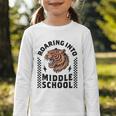 Roaring Into Middle School Tiger Back To School Boy Girl Kid Graphic Toddler Long Sleeve Tee Roaring Into Middle School Tiger Back To School Boy Girl Kid Graphic Toddler Long Sleeve Tee