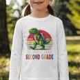 Roaring Into Second Grade T-Rex Back To School 2nd Grade Premium Tri-Blend Graphic Toddler Long Sleeve Tee Roaring Into Second Grade T-Rex Back To School 2nd Grade Premium Tri-Blend Graphic Toddler Long Sleeve Tee
