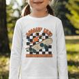 Rolling Into Kindergarten Retro Groovy Back To School Kids Graphic Toddler Long Sleeve Tee Rolling Into Kindergarten Retro Groovy Back To School Kids Graphic Toddler Long Sleeve Tee