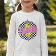 Women Checkered Teach Pencil Lightning Bolt Back To School Graphic Toddler Long Sleeve Tee Women Checkered Teach Pencil Lightning Bolt Back To School Graphic Toddler Long Sleeve Tee