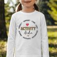 Women's Leopard Activity Aide Appreciation Week Back To School Graphic Toddler Long Sleeve Tee