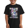 4th Grade Back To School First Day Girls Rollin Unicorn Graphic Kid T-Shirt 4th Grade Back To School First Day Girls Rollin Unicorn Graphic Kid T-Shirt