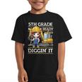 5th Grade Ready For Digging Construction Girl Back To School Graphic Kid T-Shirt