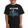 Back To School Bruh Boy Skeleton Riding On a BMX Bike Graphic Kid T-Shirt