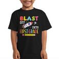 Blast Off Into First Grade Back To School Kids Rocket Space Graphic Kid T-Shirt Blast Off Into First Grade Back To School Kids Rocket Space Graphic Kid T-Shirt