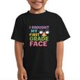 I Brought My First Grade Face First Day Back To School Graphic Kid T-Shirt I Brought My First Grade Face First Day Back To School Graphic Kid T-Shirt