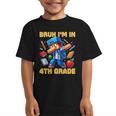 Bruh I'm In 4th Grade Dabbing Boys Kids Gamer Back To School Graphic Kid T-Shirt