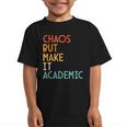 Chaos But Make It Academic Retro Back To School Graphic Kid T-Shirt Chaos But Make It Academic Retro Back To School Graphic Kid T-Shirt