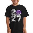Class Of 2027 Cheer Purple Senior 2027 Back To School Graphic Kid T-Shirt Class Of 2027 Cheer Purple Senior 2027 Back To School Graphic Kid T-Shirt