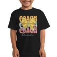 Coach Team Groovy Coquette Bow Cute Back To School Graphic Kid T-Shirt Coach Team Groovy Coquette Bow Cute Back To School Graphic Kid T-Shirt