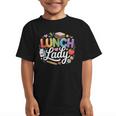 Colorful Lunch Lady Appreciation Retro Back To School Graphic Kid T-Shirt