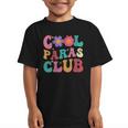 Cool Paras Club Paraprofessional Groovy Back To School Graphic Kid T-Shirt