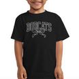 Coquette Bow Bobcats Back To School Team Spirit Graphic Kid T-Shirt