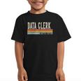 Data Clerk Week Retro Vintage Back To School Day Graphic Kid T-Shirt Data Clerk Week Retro Vintage Back To School Day Graphic Kid T-Shirt