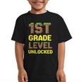 First Day Of 1st Grade Level Unlocked Back To School For Boy Graphic Kid T-Shirt First Day Of 1st Grade Level Unlocked Back To School For Boy Graphic Kid T-Shirt