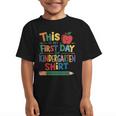 This Is My First Day Of Kindergarten Shirt Back To School Graphic Kid T-Shirt