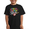 First Grade Rocks Colorful Back To School Guitar Graphic Kid T-Shirt First Grade Rocks Colorful Back To School Guitar Graphic Kid T-Shirt
