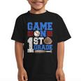 Game On First Grade Boy Baseball Back To School Graphic Kid T-Shirt Game On First Grade Boy Baseball Back To School Graphic Kid T-Shirt