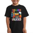 Gamer Back To School Gamepad 2nd Second Grade Level Unlocked Graphic Kid T-Shirt