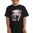 Girls Class Of 2027 Back To School Senior 2027 Coquette Bow Graphic Kid T-Shirt Girls Class Of 2027 Back To School Senior 2027 Coquette Bow Graphic Kid T-Shirt