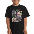 Girls Monster Trucks Ready To Crush Preschool Back To School Graphic Kid T-Shirt